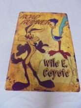 Metal Roadrunner & Wile E Cyotte Sign