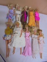 Group of 10 Barbie Dolls