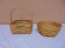 1996 Longaberger Hostess Appreciation & 2001 Octagonal Baskets