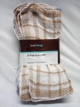 TrueLiving 20 Pack of 12”x12” Various Color Dishcloths