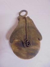 Antique Iron & Wood Barn Pulley