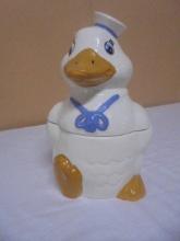 Vintage Sailor Duck Cookie Jar