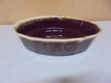 Vintage McCoy Brown Drip Oblong Bowl