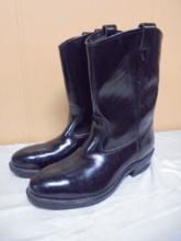 Pair of Men's Iron Age Steel Toe Leather Boots