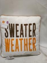 “Sweater Weather” Decorative pillow 18in x 18in