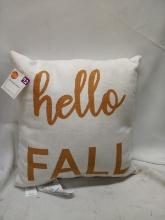 “Hello Fall” Decorative pillow 18in x 18in
