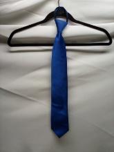 Blue tie with zipper