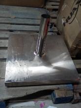 19”x19”x1.75” Stainless Steel Patio Umbrella Base