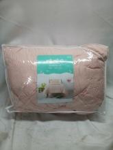 PillowFort Pink Twin Sized Seersucker Comforter Set w/ Sham