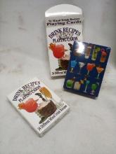 2 Packs of 54 Mixed Drink Recipes Playing Cards