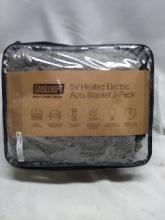 Stalwart 5V Heated Electric Auto Blanket 2-Pack