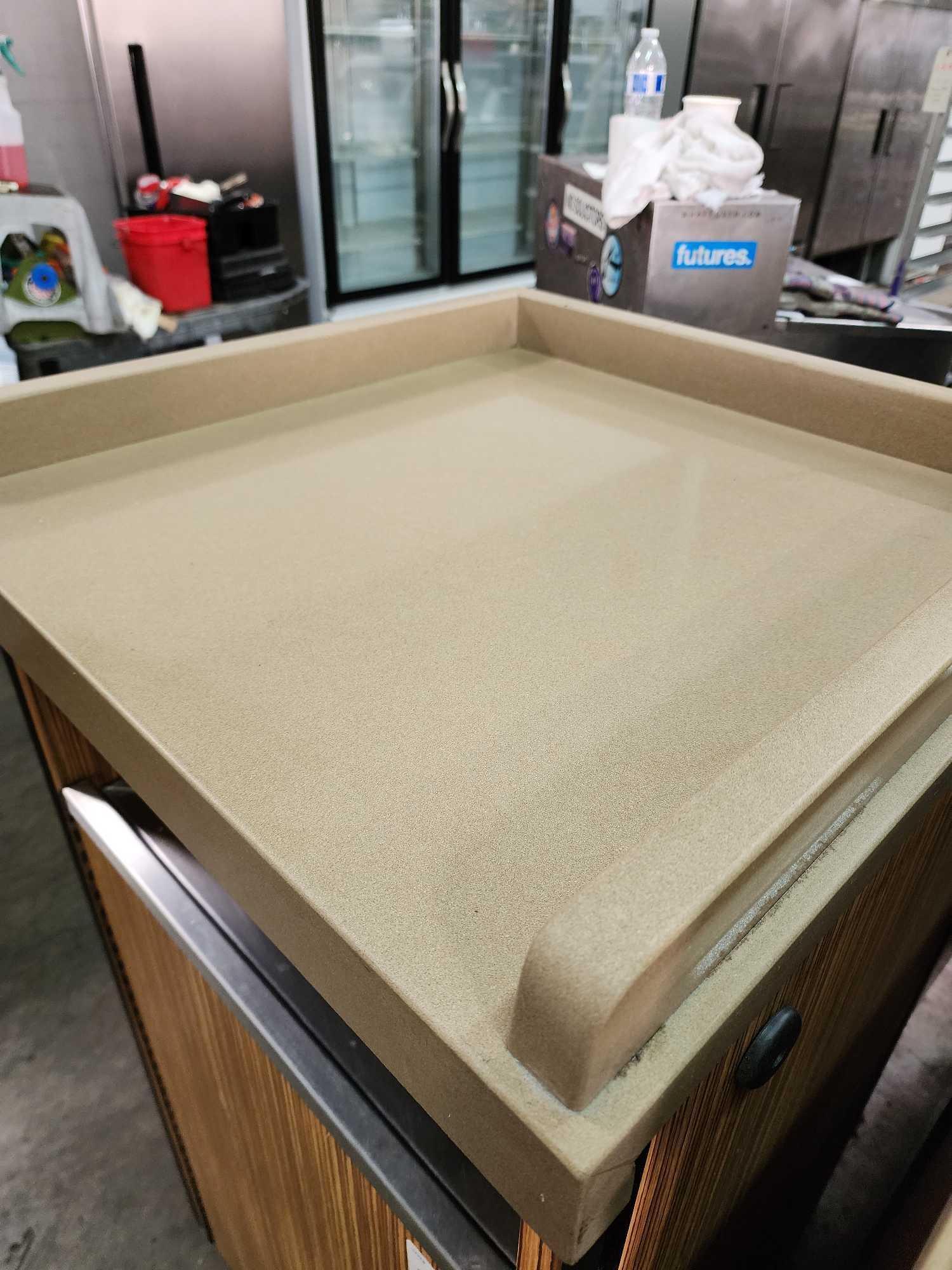 24 in. Corian Top Trash Station