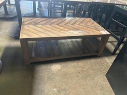 28 in. x 50 in. x 18 in. high Wood Coffee Table