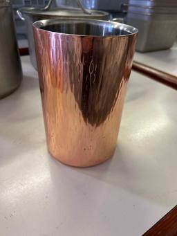 GET 5 in. x 7.5 in. Double Wall Insulated Copper Plated Wine Coolers