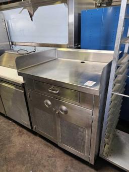 30 in. x 36 in. Stainless Steel Enclosed Base Cashier Station