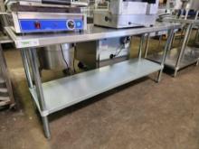 72 in. x 24 in. Stainless Steel Top Table