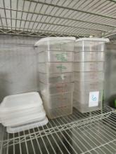 4 qt. Clear Plastic Food Containers with Lids