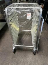 Half Size Aluminum Sheet Pan Rack on Casters with Cover