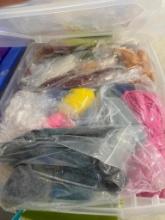BOX OF UNCUT AND THICKER YARN