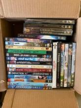 BOX LOT OF ASSORTED DVDS