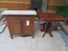 Oak washstand, Victorian Table