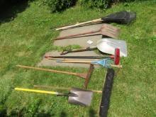 Garden Tools - Shovels, Rakes, Broom