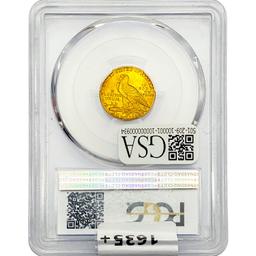 1913 CAC $2.50 Gold Quarter Eagle PCGS MS64