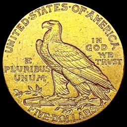 1909-D $5 Gold Half Eagle CLOSELY UNCIRCULATED