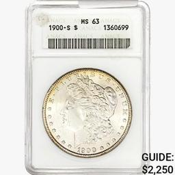 1900-S Morgan Silver Dollar ANACS MS63