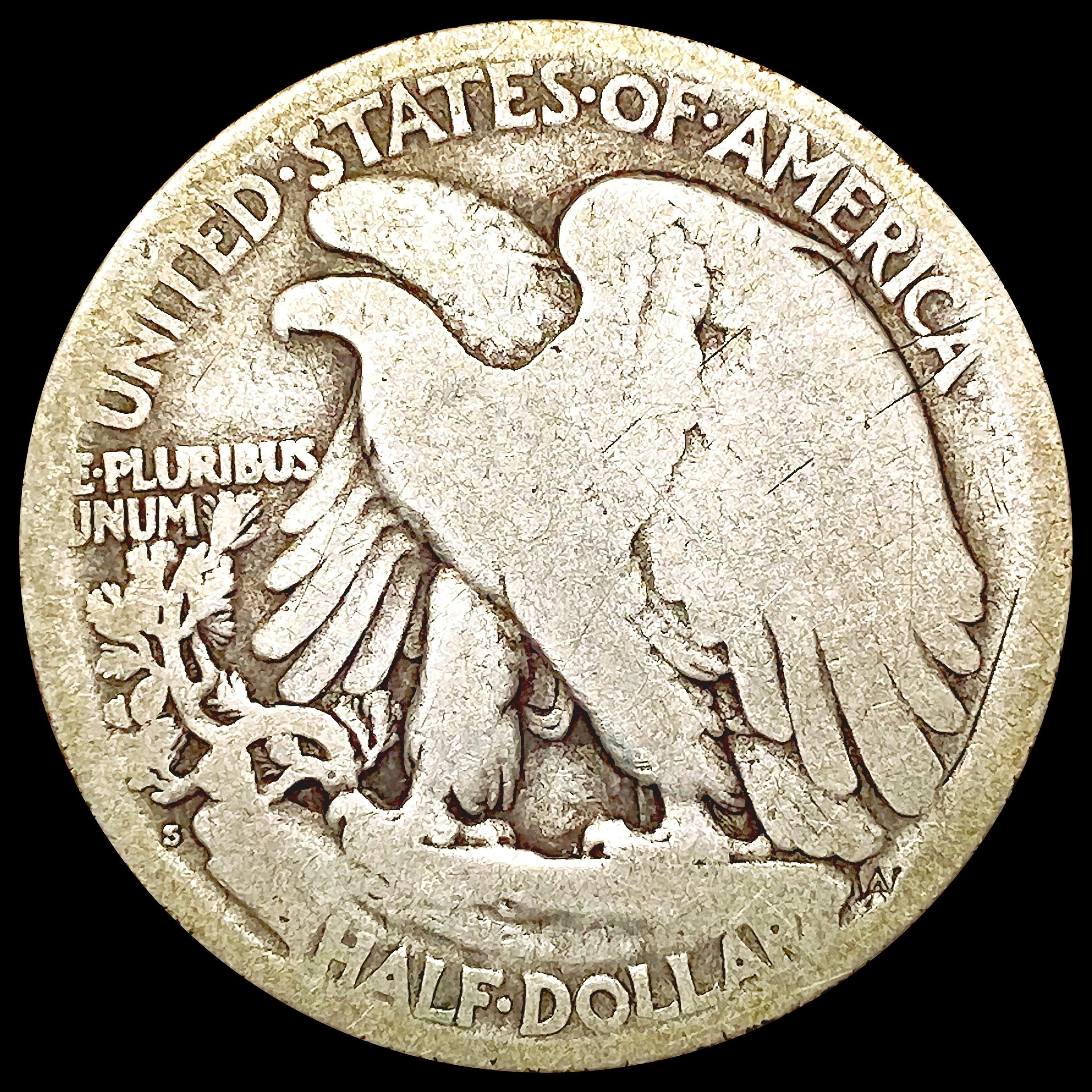 1921-S Walking Liberty Half Dollar NICELY CIRCULAT