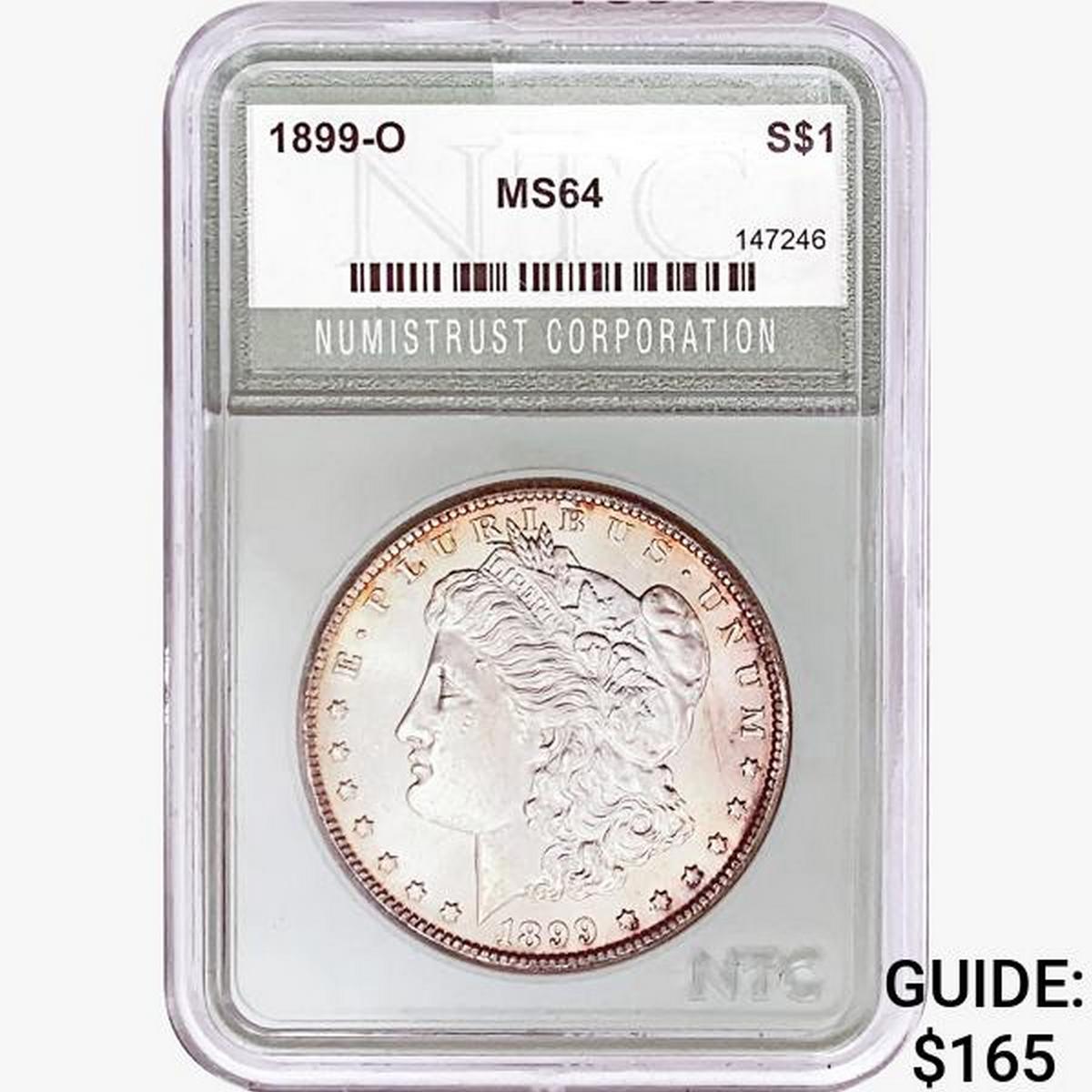 1899-O Morgan Silver Dollar NTC MS64