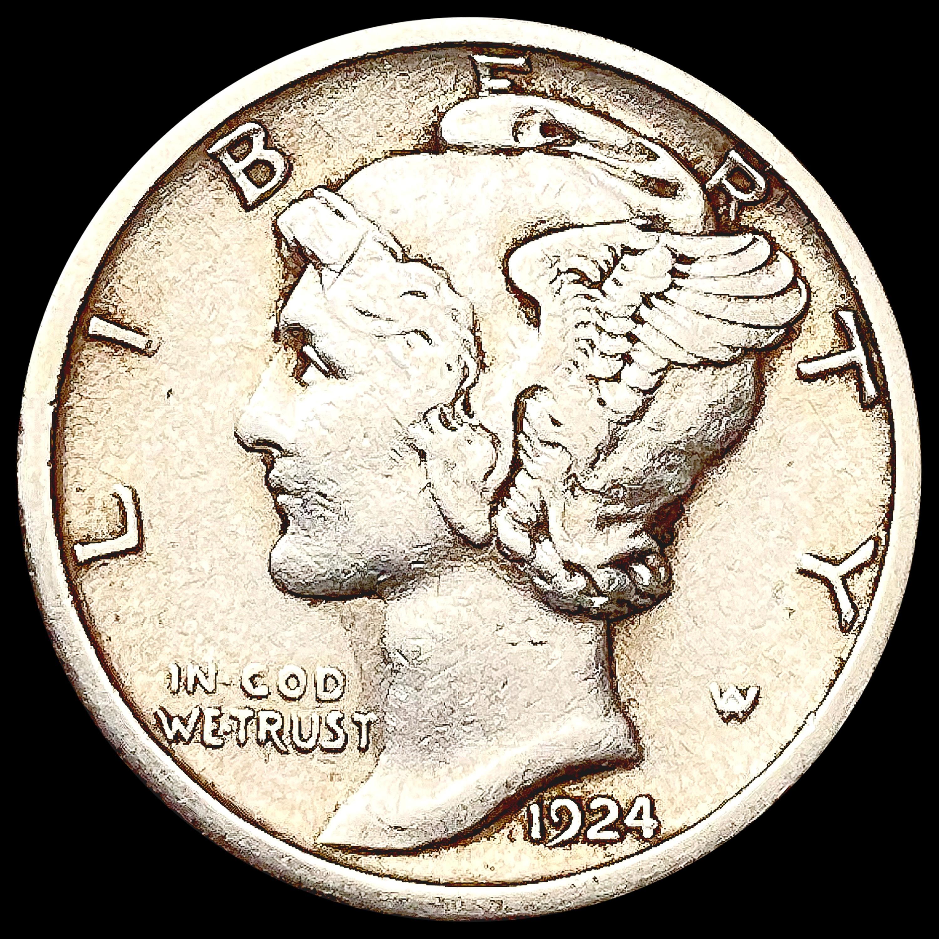 1924-S Mercury Dime CLOSELY UNCIRCULATED