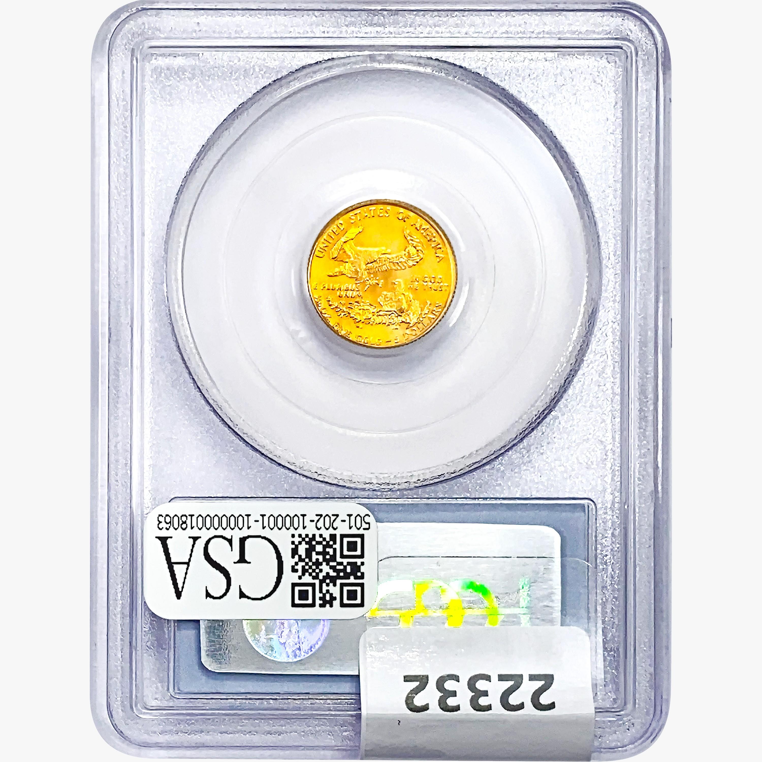 1995 $5 1/10oz. Gold Eagle PCGS MS69