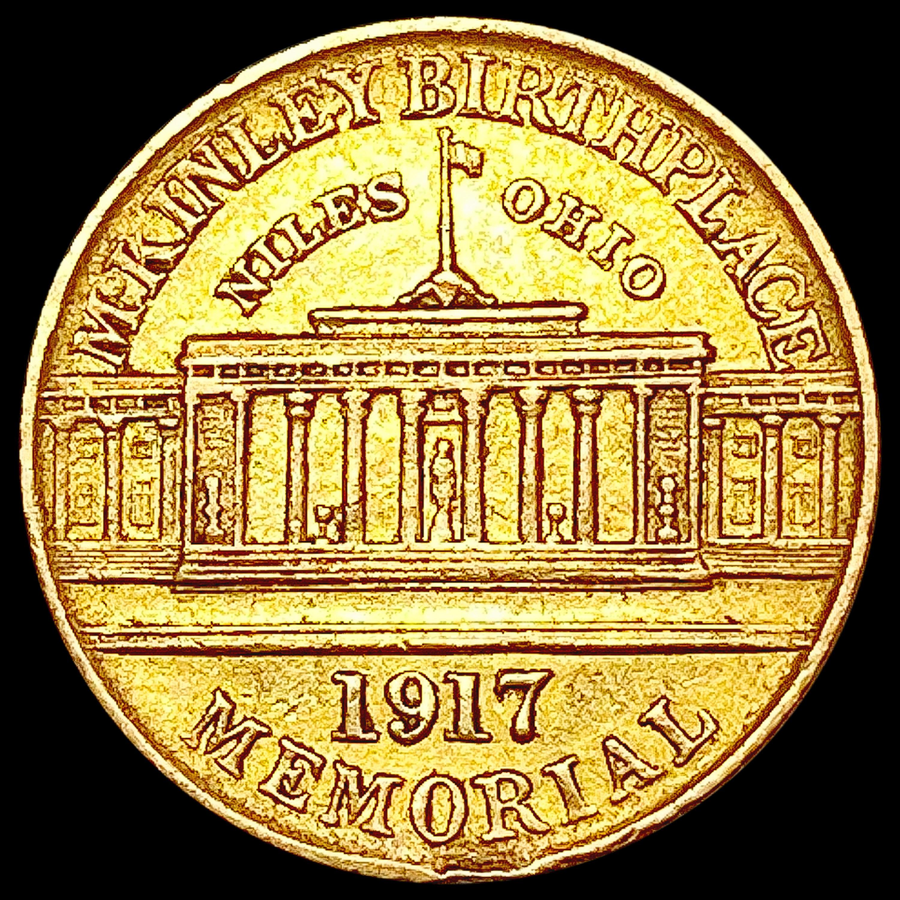 1917 Rare Gold Dollar McKinley NEARLY UNCIRCULATED