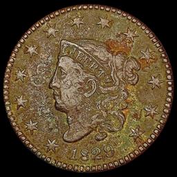 1829 Lg Ltrs Coronet Head Large Cent LIGHTLY CIRCU