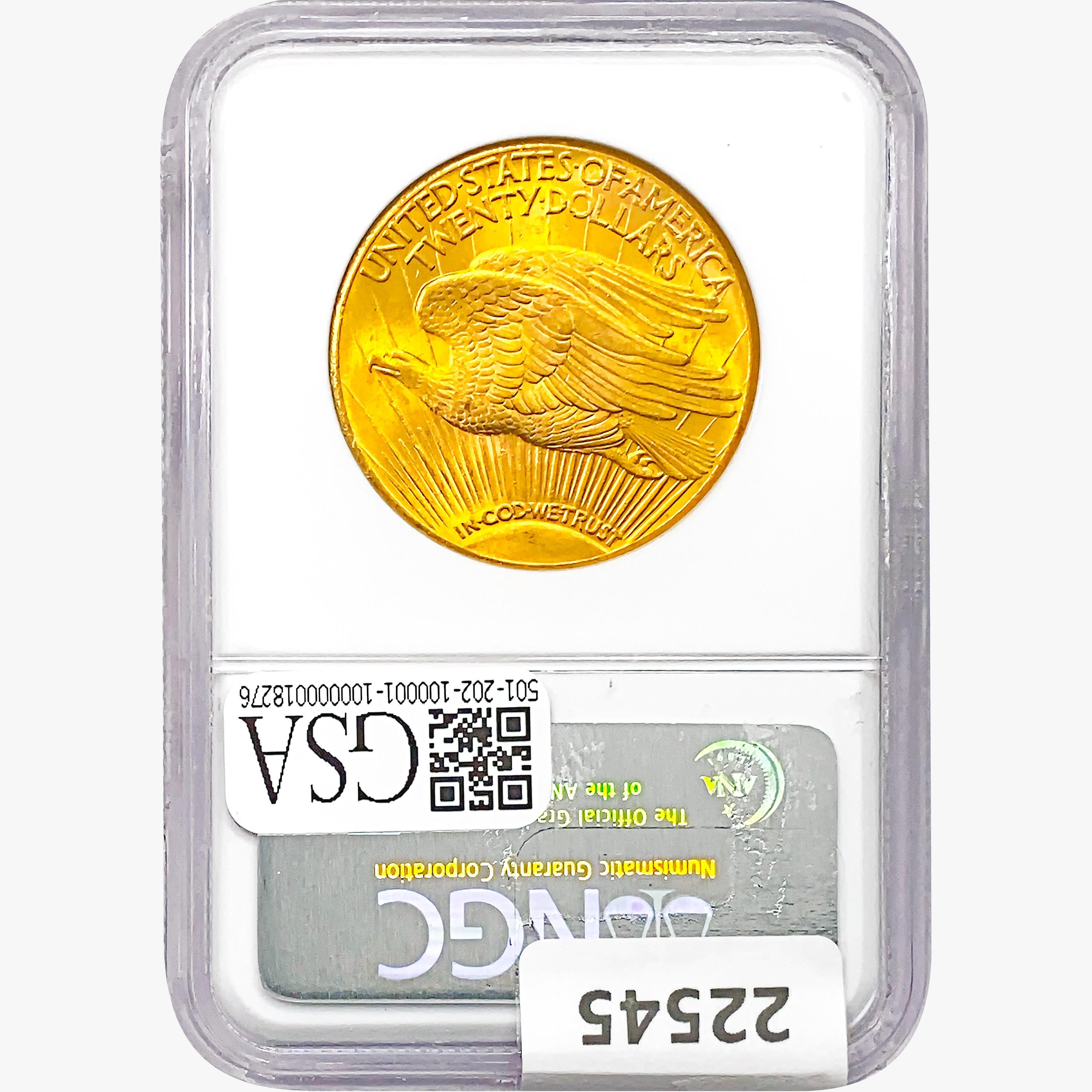 1927 $20 Gold Double Eagle NGC MS62