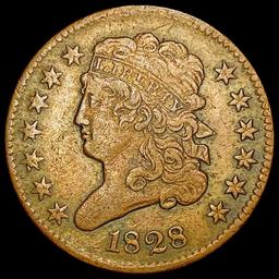 1828 Classic Head Half Cent NEARLY UNCIRCULATED