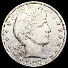1902 Barber Half Dollar CLOSELY UNCIRCULATED