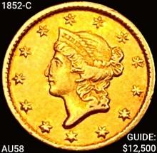 1852-C Rare Gold Dollar CHOICE AU