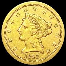 1843-O $2.50 Gold Quarter Eagle LIGHTLY CIRCULATED