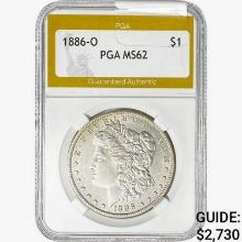 1886-O Morgan Silver Dollar PGA MS62