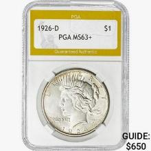 1926-D Silver Peace Dollar PGA MS63+