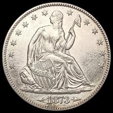 1873 Arrows Seated Liberty Half Dollar CLOSELY UNC