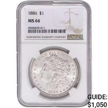 1886 Morgan Silver Dollar NGC MS66