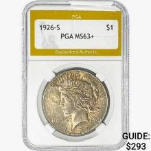 1926-S Silver Peace Dollar PGA MS63+