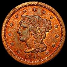1845 Braided Hair Large Cent CLOSELY UNCIRCULATED