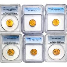 1908-1999 [9] US Cents PR/MS