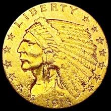 1914 $3 Gold Piece CLOSELY UNCIRCULATED