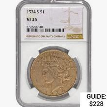 1934-S Morgan Silver Dollar NGC VF35