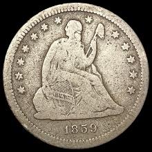 1859-S Seated Liberty Quarter NICELY CIRCULATED